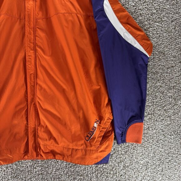 Vintage Clemson Jacket Mens XL Orange Full Zip Nike Fit Storm Windbreaker Y2K - Picture 6 of 15